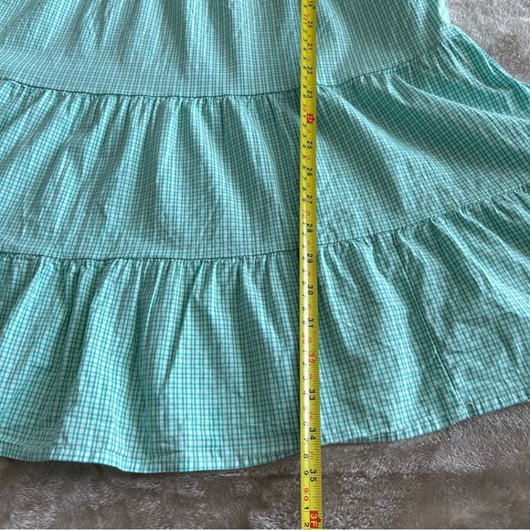Green gingham dress EUC SIZE XS J. Crew Factory - Picture 6 of 9